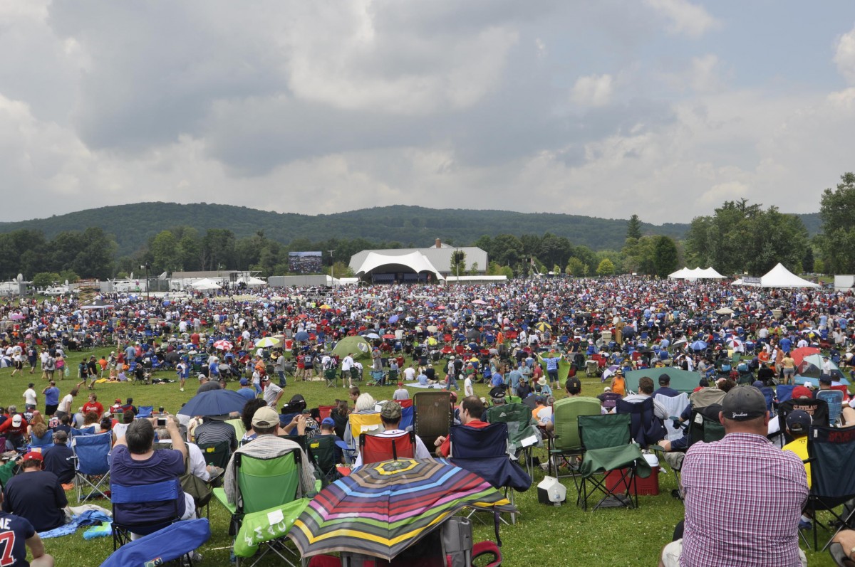 Crowd at the 2014 Induction Ceremony; Photo via National Baseball Hall of Fame & Museum.